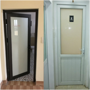 Cửa nhôm kính nhà vệ sinh